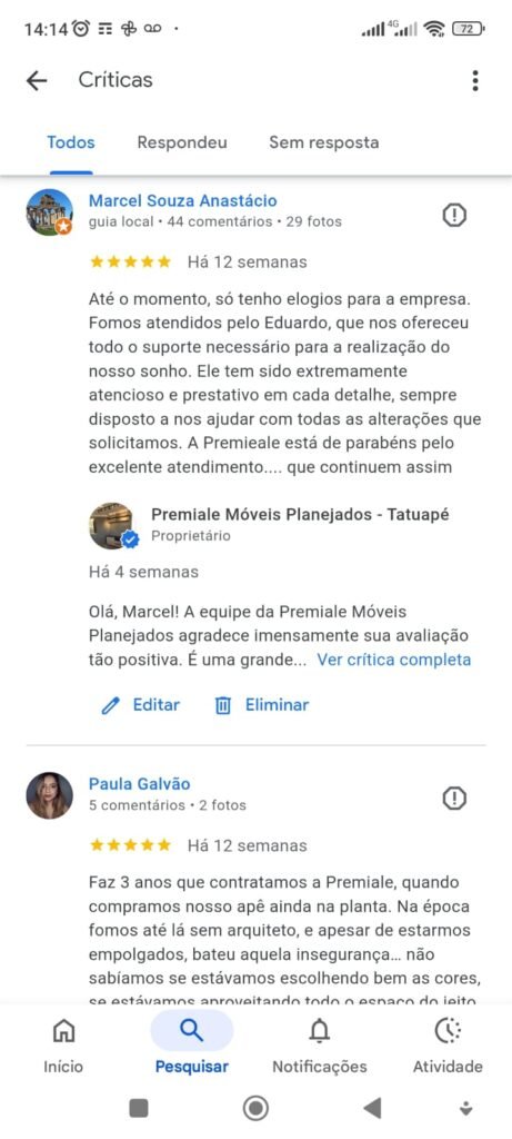 depoimento Premale moveis planejados google